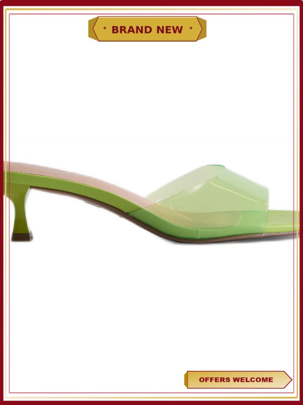Scoop Women's Jelly Slide On Kitten Heels - Lucite Kitten Heel
